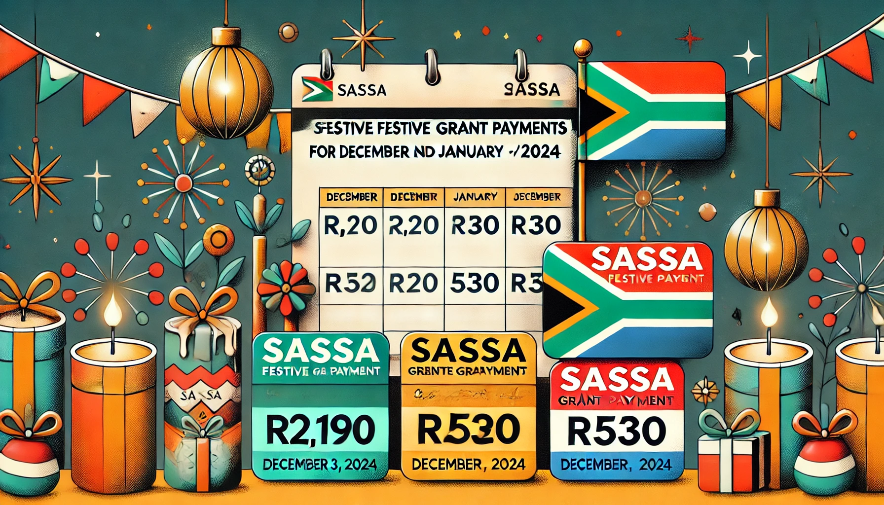 SASSA Festive Grant Payments For December and January [2024]