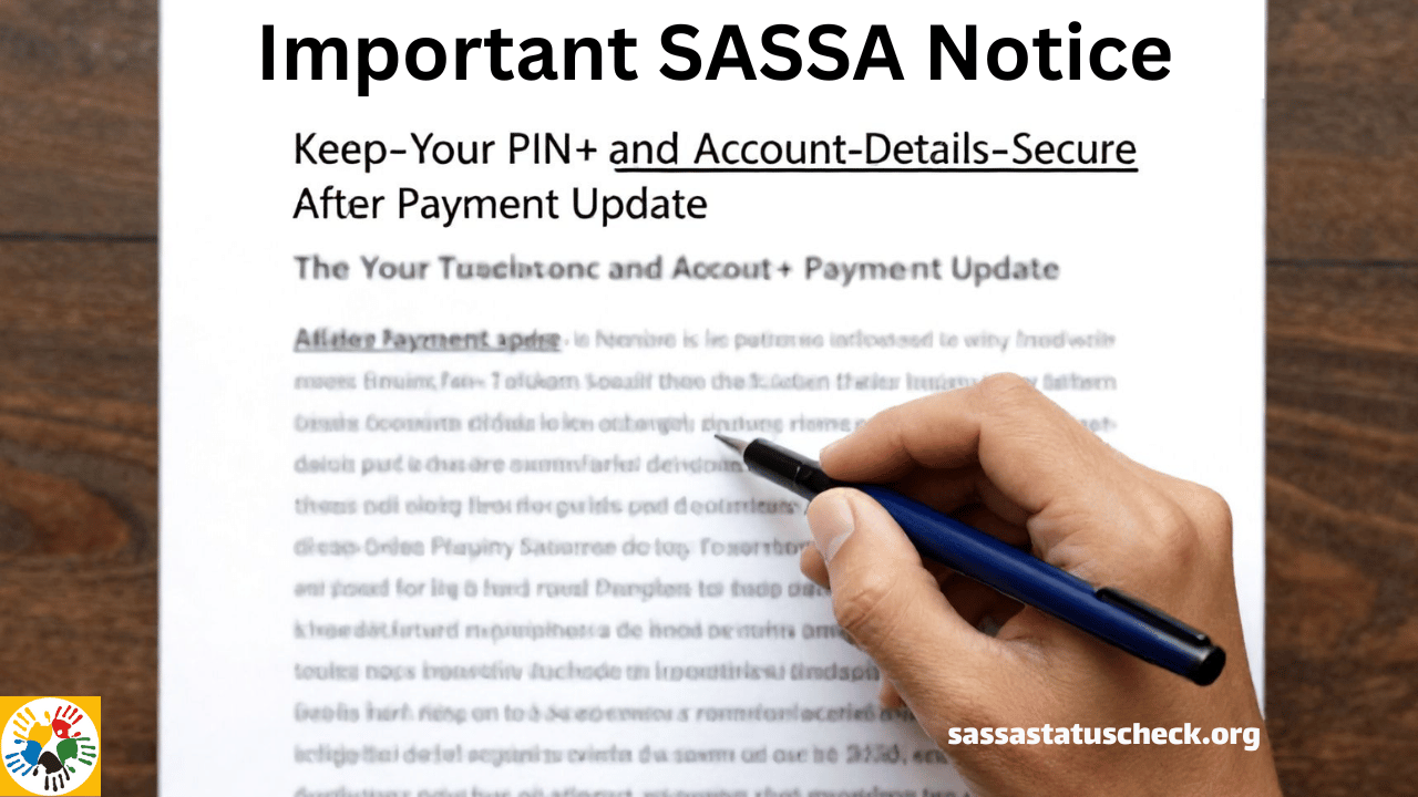 Important SASSA Notice: Keep Your PIN and Account Details Secure After Payment Update