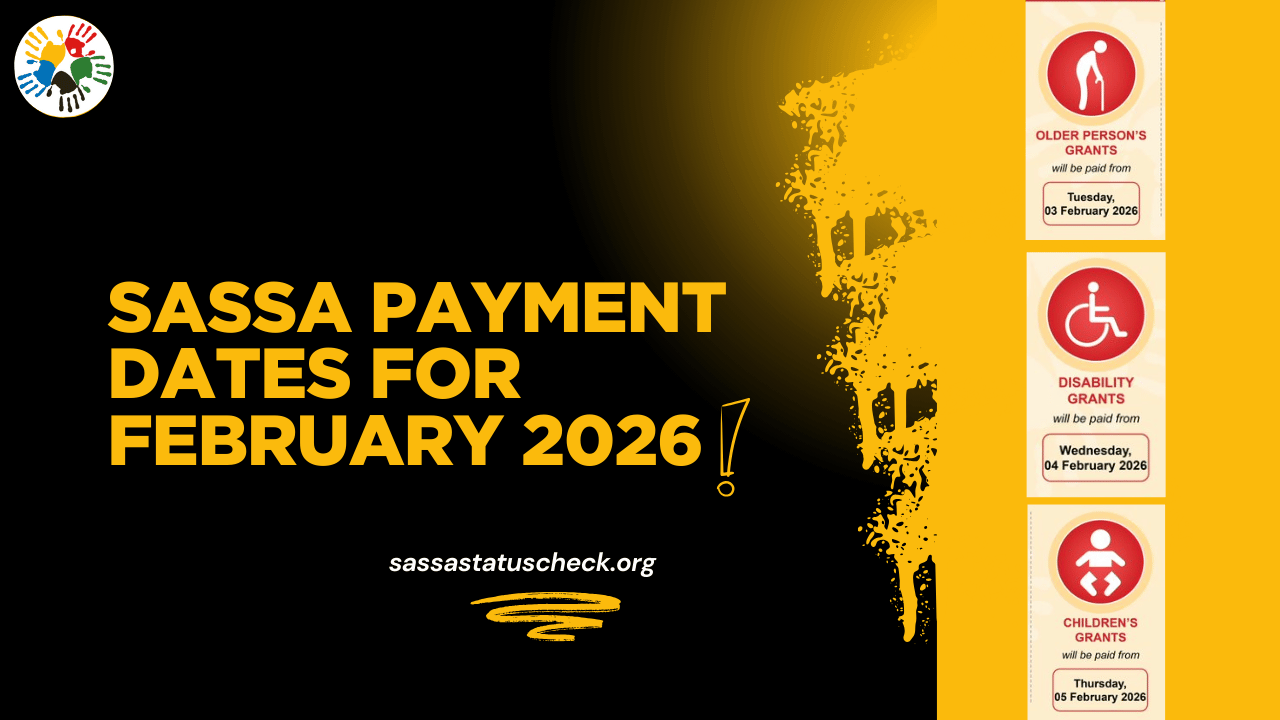 Sassa payment dates for February 2026